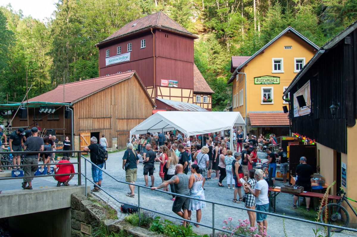 Zum Kirnitzschtalfest buntes Treiben an der Buschmühle