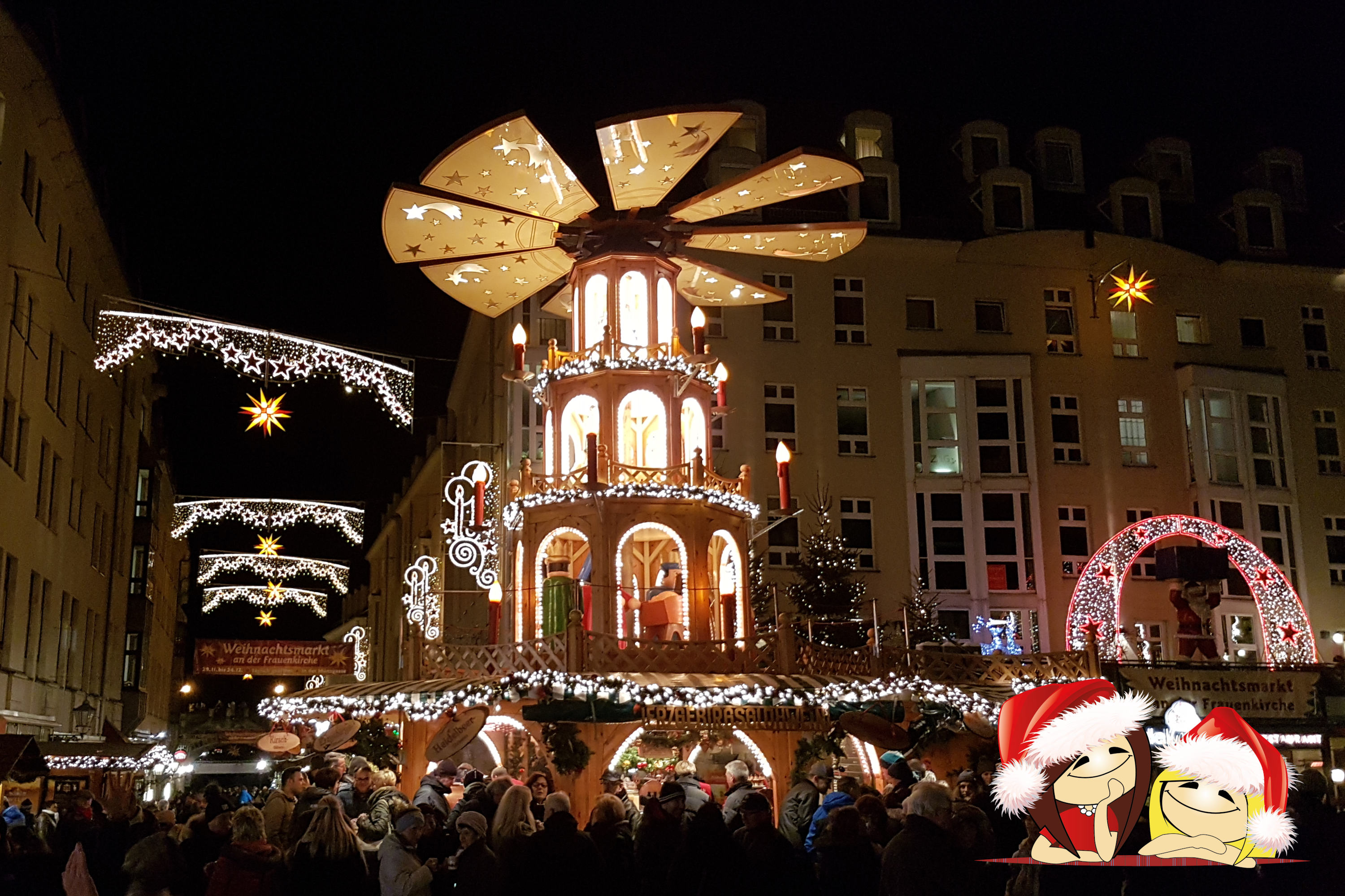 Weihnachtsmarkt Münzgasse mit DD