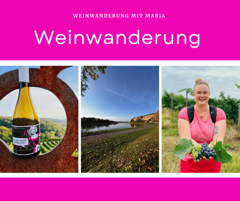Plakat Weinwanderung mit Maria